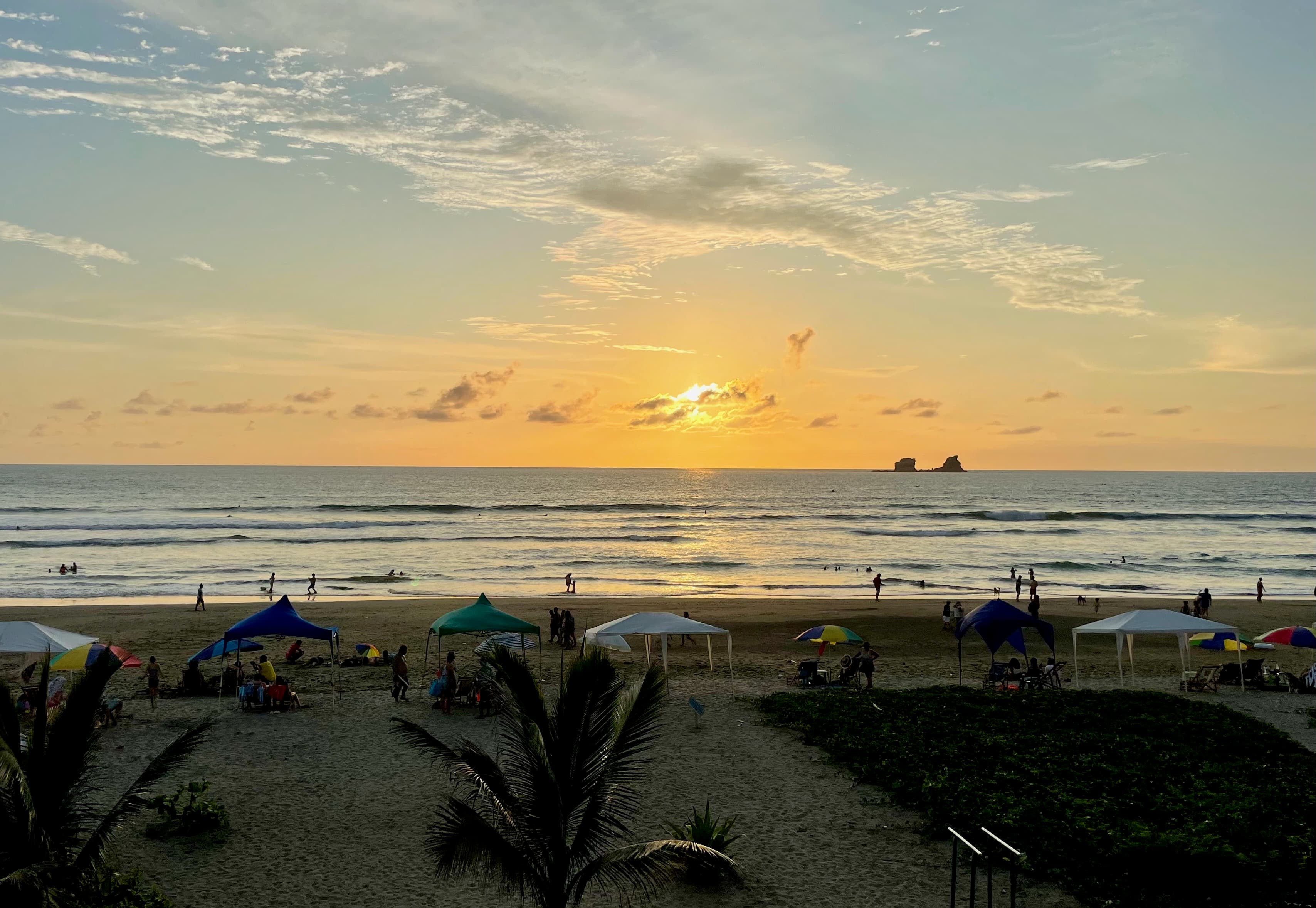 sunset over ayampe